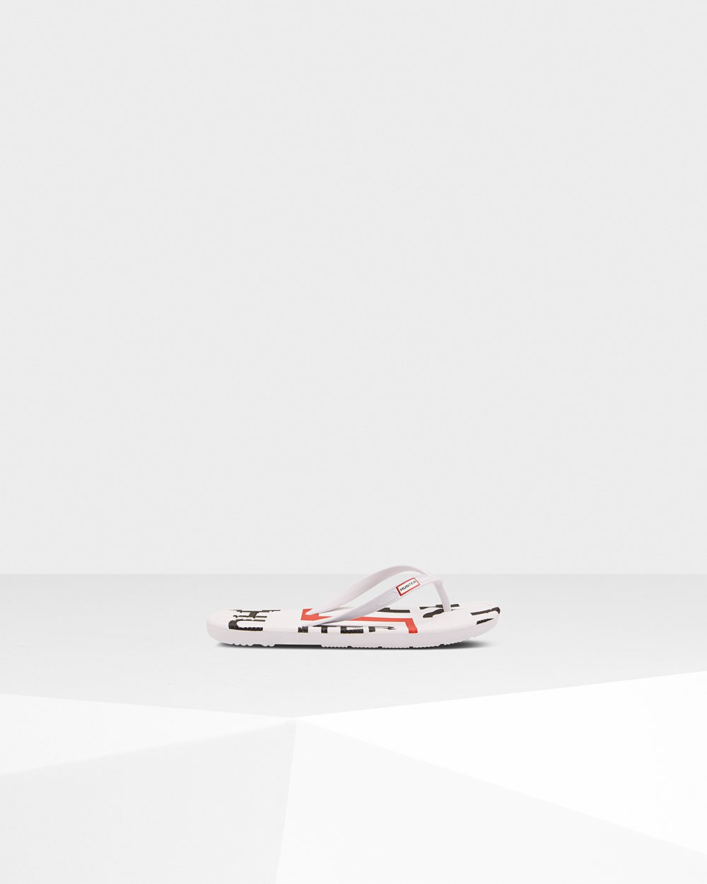 Hunter Parmak Arası Terlik Bayan Beyaz - Original Exploded Logo - Türkiye GE6019432